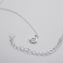 Load image into Gallery viewer, 925 sterling silver bowknot necklace with adjustable extension chain. Unique necklace, best gift for anniversary, mother&#39;s day, birthday, BFF. Cute design and easy for daily wearing nature style. 925 純銀蝴蝶結項鏈，可愛風格，簡約好搭配，閨蜜禮物，姊妹聚會配件，母親節禮物，七夕情人節禮物，經典百搭款式。
