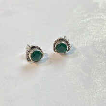 Load image into Gallery viewer, 925純銀｜天然綠寶石耳環 Emerald Earrings｜E343
