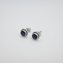 Load image into Gallery viewer, 925純銀｜藍寶石耳環 Sapphire Earrings｜E342
